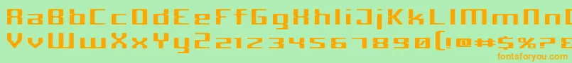 CriminalWide Font – Orange Fonts on Green Background