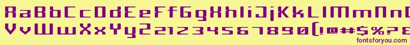 CriminalWide Font – Purple Fonts on Yellow Background