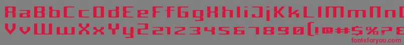 フォントCriminalWide – 赤い文字の灰色の背景