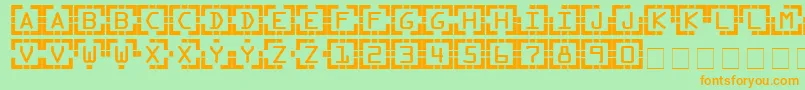 Encounte Font – Orange Fonts on Green Background