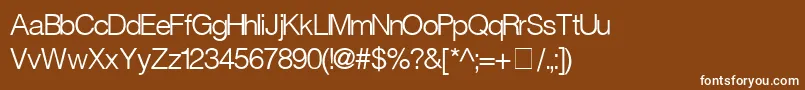 fuente ContextLightSsiNormal – Fuentes Blancas Sobre Fondo Marrón