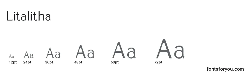 Tamanhos de fonte Litalitha