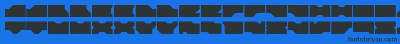 Ldr0 Font – Black Fonts on Blue Background