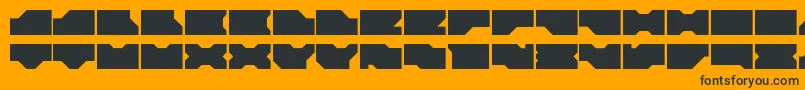 Czcionka Ldr0 – czarne czcionki na pomarańczowym tle