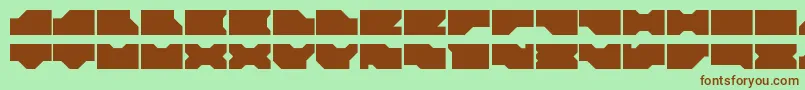 Czcionka Ldr0 – brązowe czcionki na zielonym tle