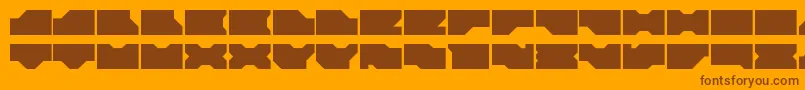 Ldr0 Font – Brown Fonts on Orange Background