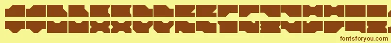 Ldr0 Font – Brown Fonts on Yellow Background