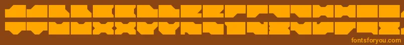 Ldr0 Font – Orange Fonts on Brown Background