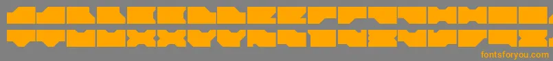 Ldr0 Font – Orange Fonts on Gray Background