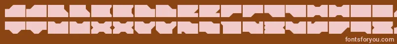 Ldr0-Schriftart – Rosa Schriften auf braunem Hintergrund