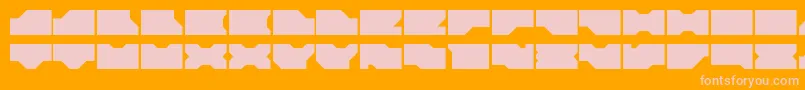 Ldr0 Font – Pink Fonts on Orange Background