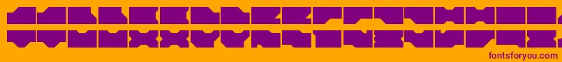 Ldr0 Font – Purple Fonts on Orange Background