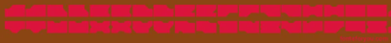 Czcionka Ldr0 – czerwone czcionki na brązowym tle
