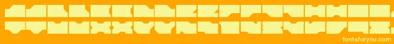 Ldr0 Font – Yellow Fonts on Orange Background
