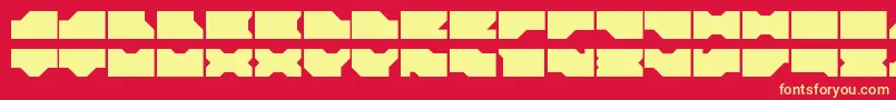 Ldr0 Font – Yellow Fonts on Red Background