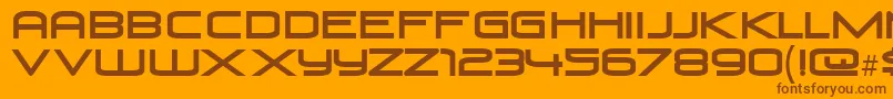 Venusris Font – Brown Fonts on Orange Background