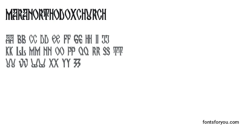 A fonte MaranOrthodoxChurch – alfabeto, números, caracteres especiais