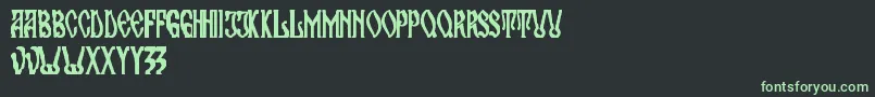 MaranOrthodoxChurch Font – Green Fonts on Black Background