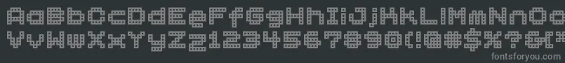BmBlockA15 Font – Gray Fonts on Black Background