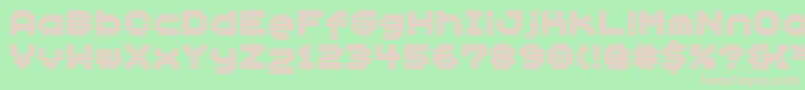 BmBlockA15 Font – Pink Fonts on Green Background