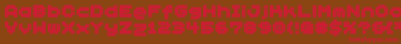 BmBlockA15 Font – Red Fonts on Brown Background