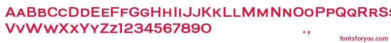 Шрифт BigRiverSample – красные шрифты на белом фоне
