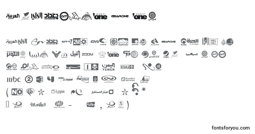 Шрифт Arabtvlogos – алфавит, цифры, специальные символы
