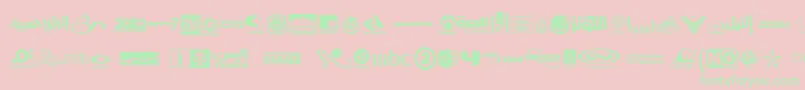 Arabtvlogos Font – Green Fonts on Pink Background