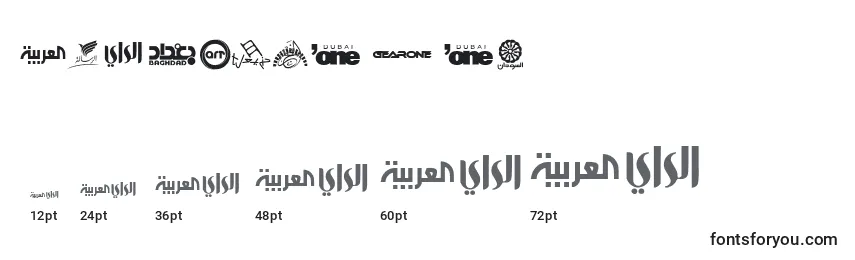 Arabtvlogos Font Sizes