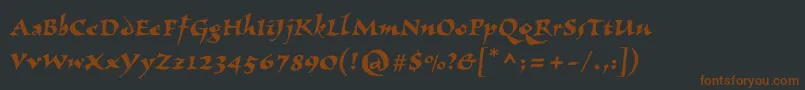 Vizac Font – Brown Fonts on Black Background