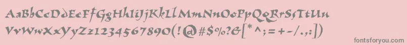Vizac Font – Gray Fonts on Pink Background