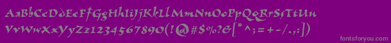 Vizac Font – Gray Fonts on Purple Background