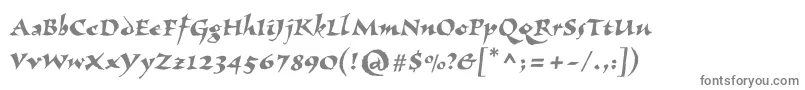 Vizac-fontti – harmaat kirjasimet valkoisella taustalla
