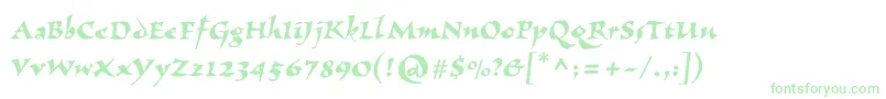 Vizac Font – Green Fonts on White Background