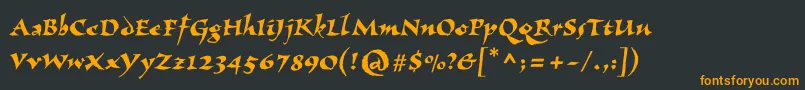 Vizac Font – Orange Fonts on Black Background