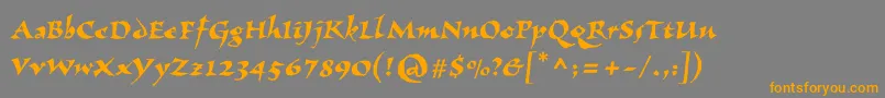 Vizac Font – Orange Fonts on Gray Background