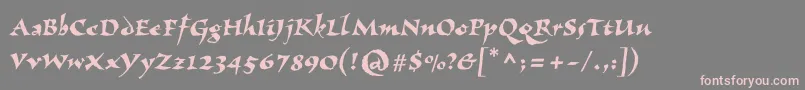 Vizac Font – Pink Fonts on Gray Background