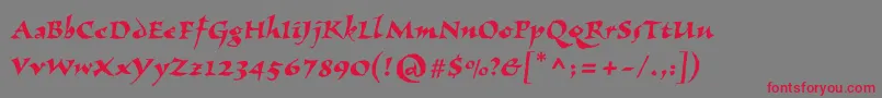 Vizac Font – Red Fonts on Gray Background