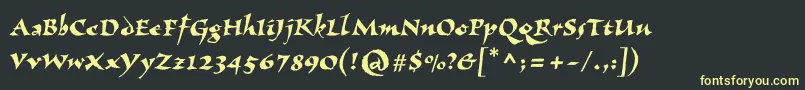 Vizac Font – Yellow Fonts on Black Background