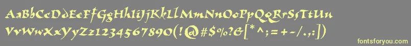 Шрифт Vizac – жёлтые шрифты на сером фоне