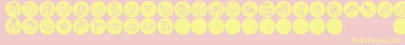 Webdotding Font – Yellow Fonts on Pink Background