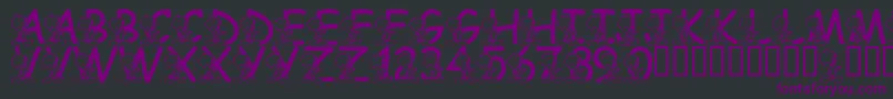 LmsTweetyFont-fontti – violetit fontit mustalla taustalla