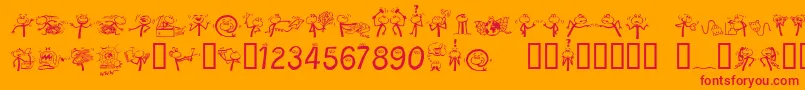 Linotypeoffix Font – Red Fonts on Orange Background