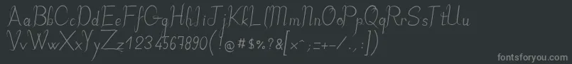 フォントJbelegantRegular – 黒い背景に灰色の文字