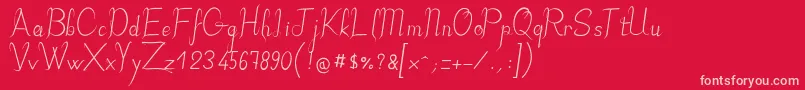JbelegantRegular Font – Pink Fonts on Red Background