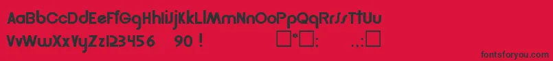Police GordonRegular – polices noires sur fond rouge