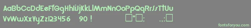 GordonRegular Font – Green Fonts on Gray Background