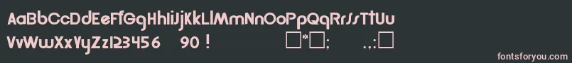 GordonRegular Font – Pink Fonts on Black Background