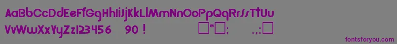 GordonRegular Font – Purple Fonts on Gray Background