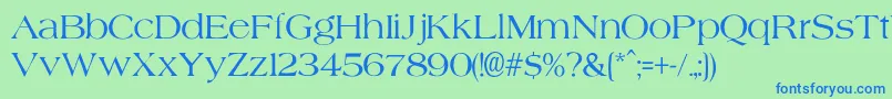 AgateNormal Font – Blue Fonts on Green Background